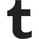 black tumblr icon with link to store page